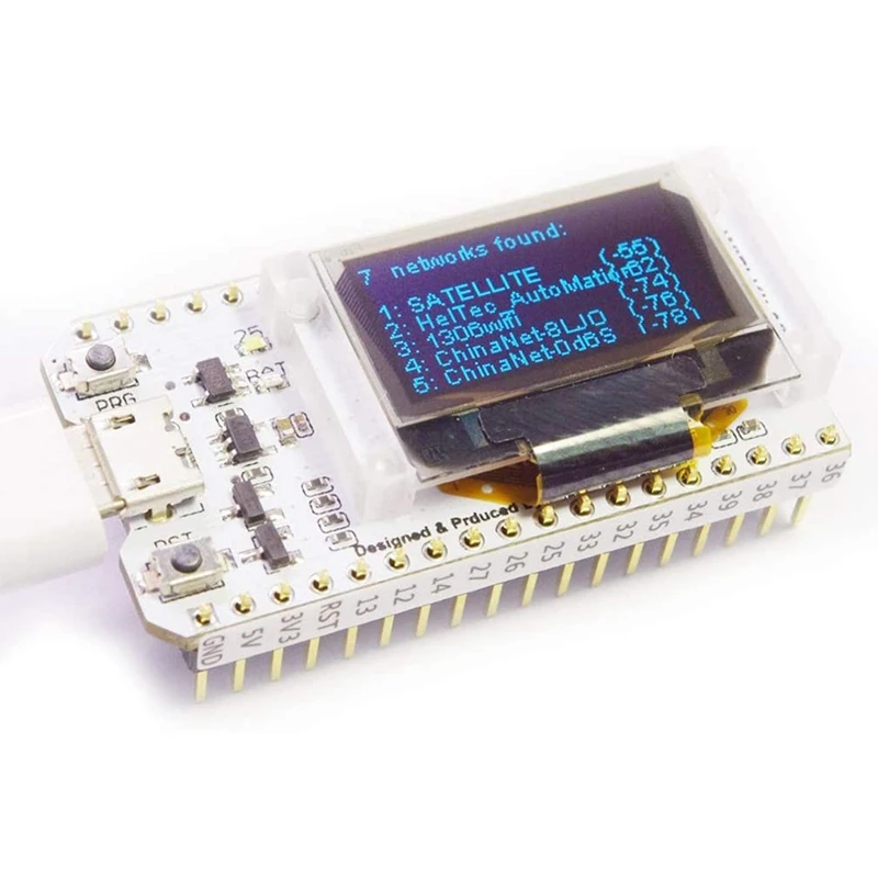 

H ELTEC AUTOMATION WIFI ESP32 Development Board 0.96 Inch Blue OLED Display Bluetooth Internet Of Things For Arduino