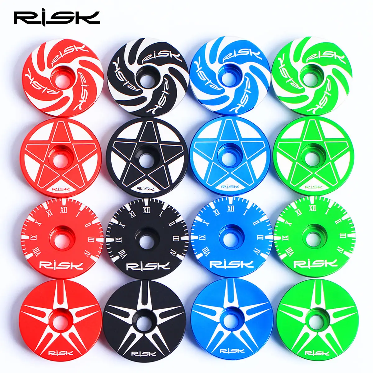 

MTB stem top cap lid Aluminum Mountain Bike Road Bicycle Headset Cover 1" To 1 1/8" bicycle parts green/red/black/blue