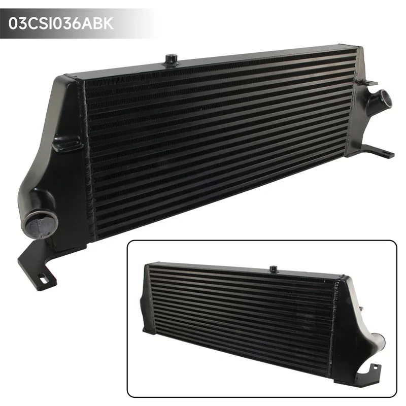 Фото Интеркулер переднего монтажа для Ford Focus ST225 MK2 Gen3 2005-2012 годов выпуска, алюминиевый, черный/серебристый №5