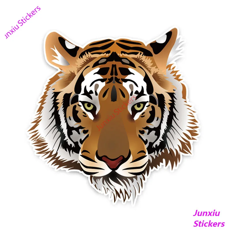 

Creative Tiger Head Car Sticker Accessories Vinyl PVC 14cm*14cm Motorcycle Waterproof Windshield Car Window Car Styling Decal