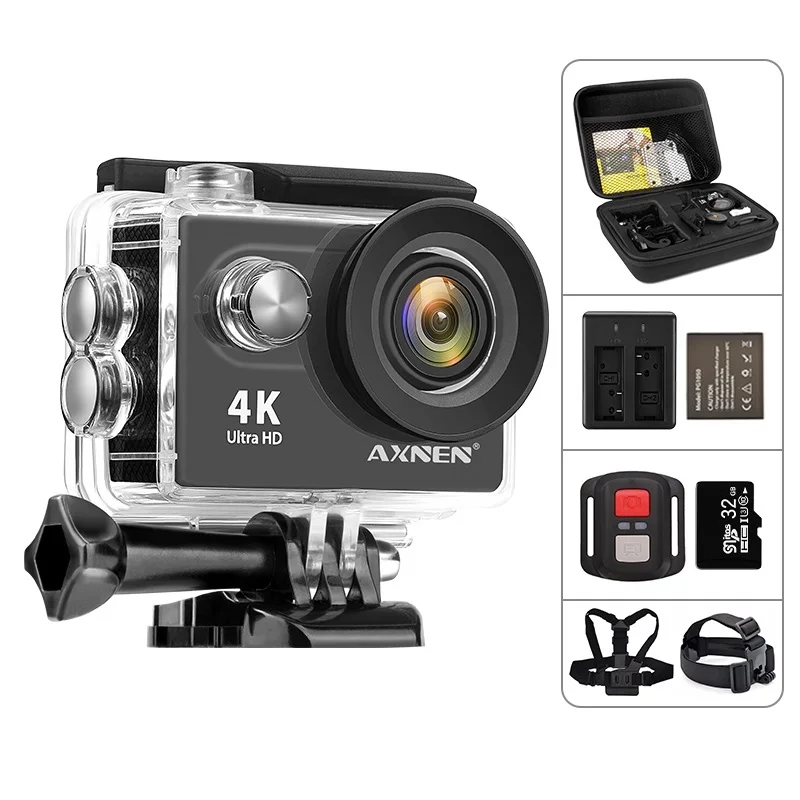 H9R H9 Action Camera Ultra HD 4K 30fps 1080P 60fps WiFi 2 Inch 170D Underwater Waterproof Helmet Video Recording Sport Cam