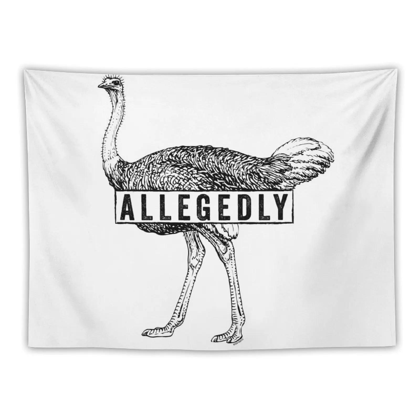 Гобелен Allegedly Ostrich черный Roufxis -RB