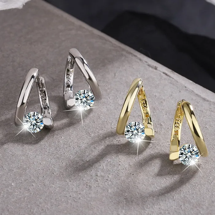 

серьги 2022 тренд серьги женские бижутерия бижутерия люкс кРоскошные креативные серьги V-образной формы с сияющим муассанитом, висячие серьг...