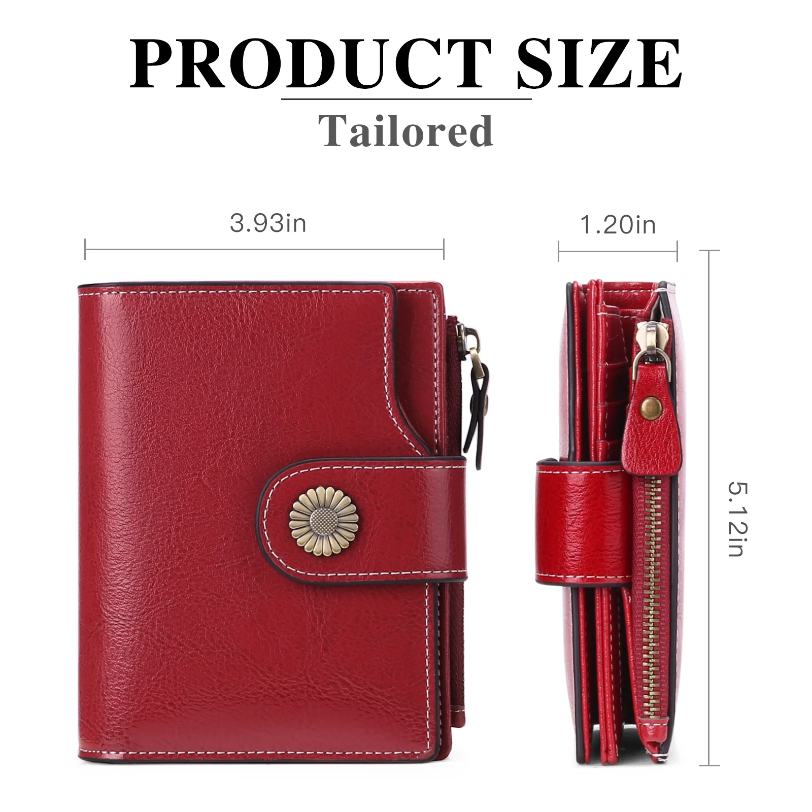 2023 Women Short Wallet Small Luxury Genuine Leather Purse Ladies Card Bag for Women Clutch Female Purse Money Clip Wallet