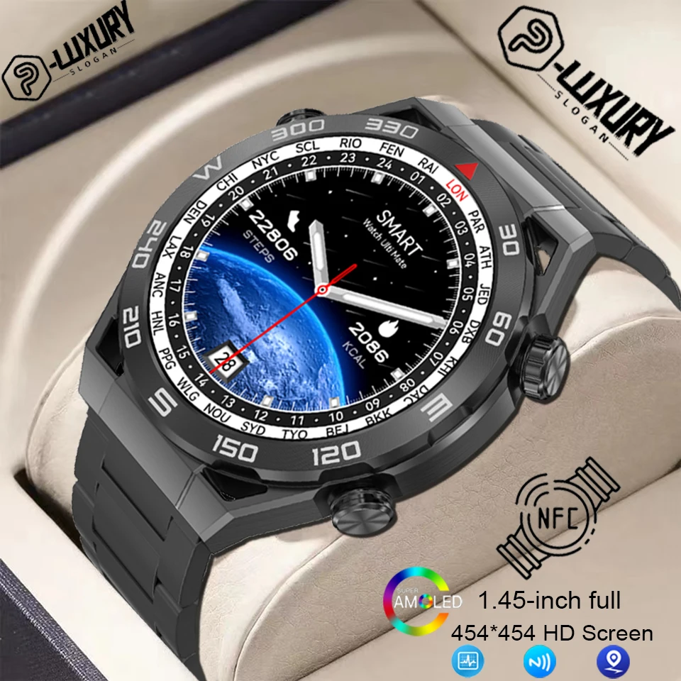 

Смарт-часы для Huawei Watch Ultimate мужские, умные часы для бизнеса с функцией измерения ЭКГ и PPG, Bluetooth, звонков, воспроизведения музыки, компасом, 2023