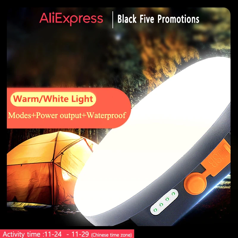 

Портативные фонари для кемпинга 7200 мАч, перезаряжаемый светодиодный фонарь, лампа для палатки, фонарь с аккумулятором для барбекю, кемпинга