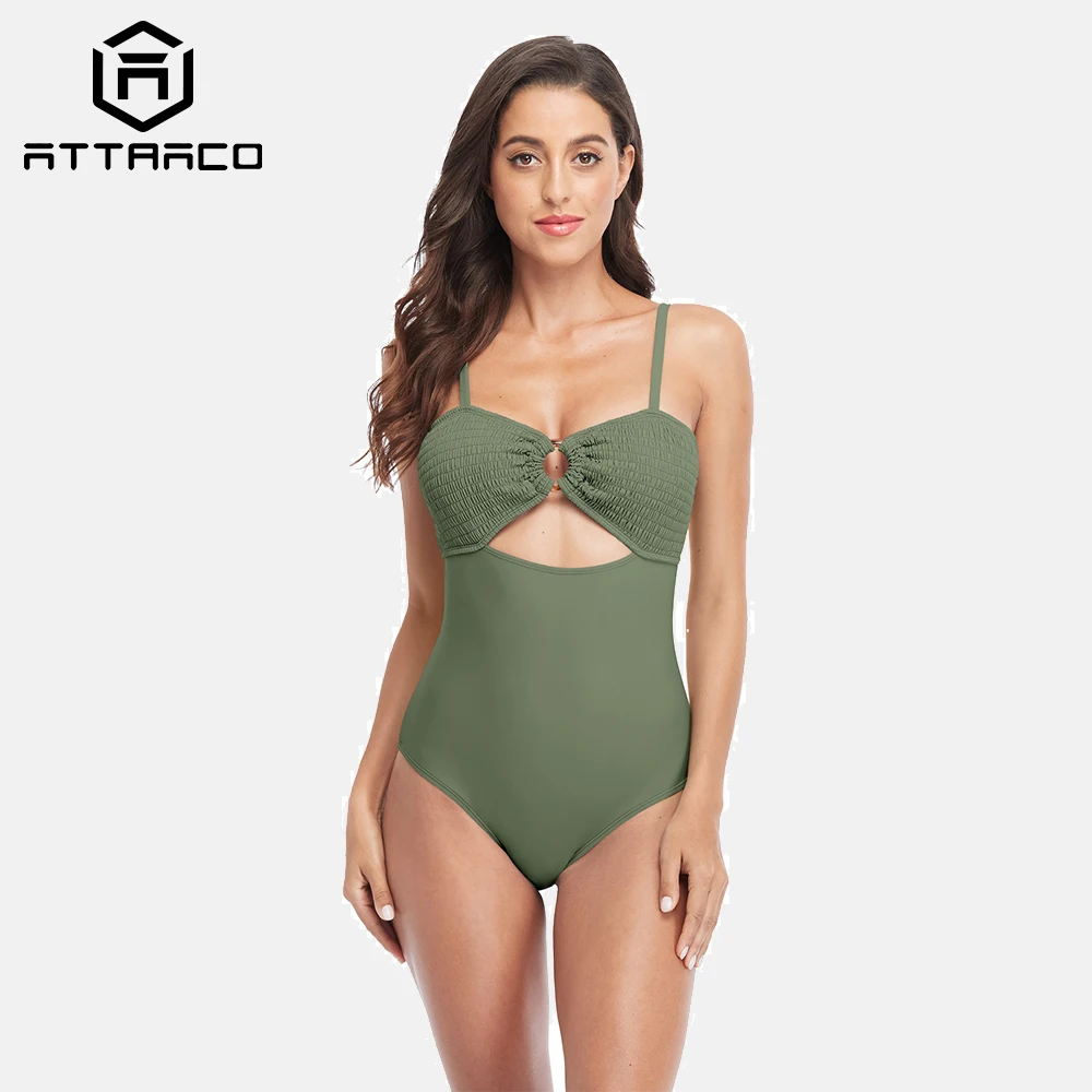 

Attraco Women Monokini One-piece Swimsuits 2022 New Fashion Sexy Soft Swimwear
