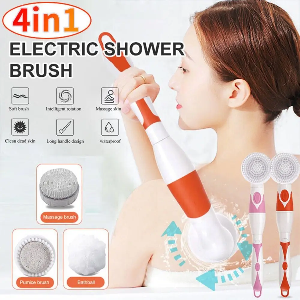 

Electric Soft Bristle Long Handle Body Cleansing Bath Shower Brush Spinning Spa Brush Body Brush Back Scrubber