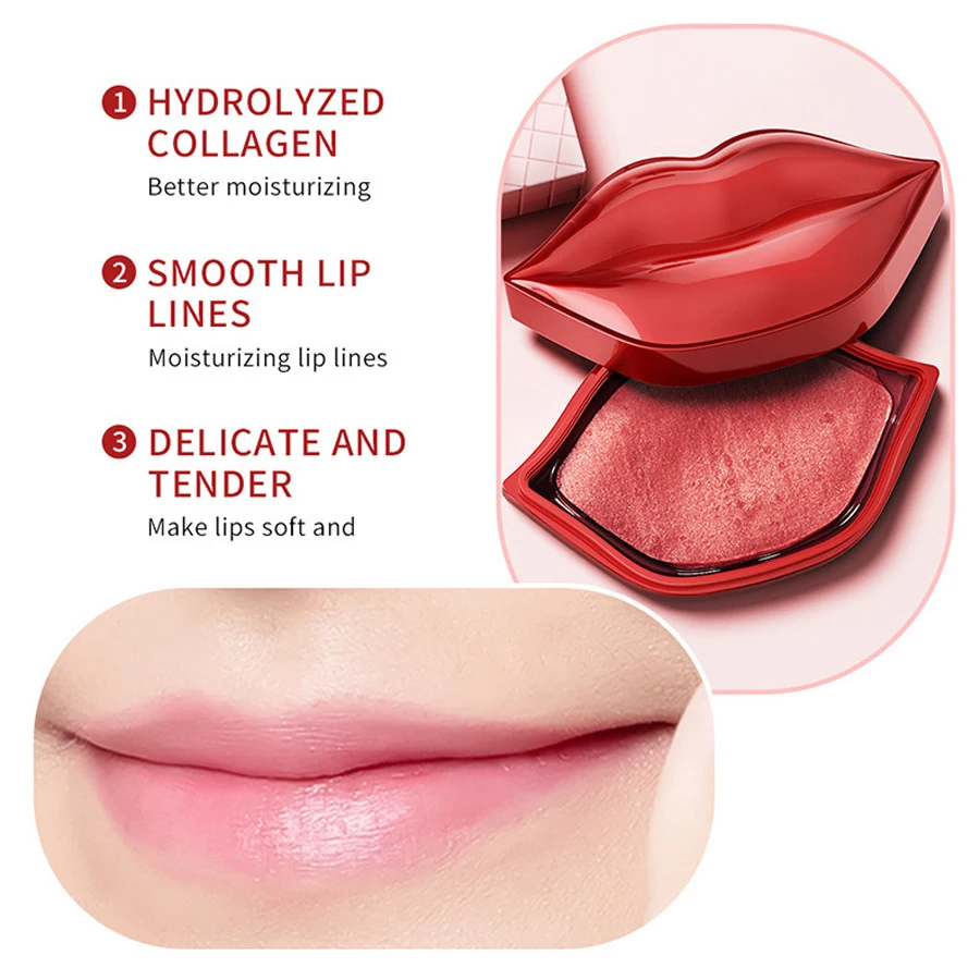 20 шт./1 коробка коллагеновая маска для губ