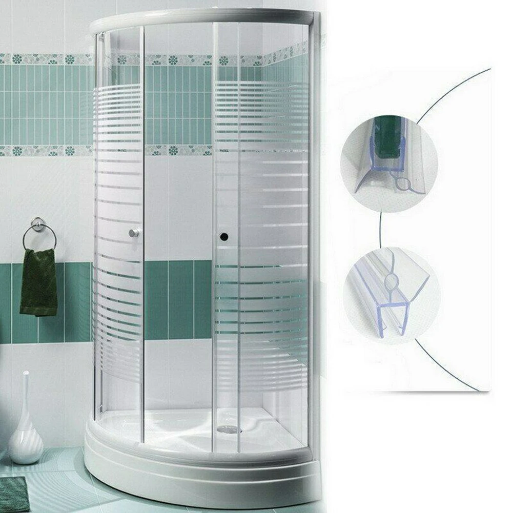 

2pcs 14/17/23mm Rubber Strip Transparent 50cm Replacement Seal Shower Shower Door Seal 6/8/10/12mm Water Deflector 50cm