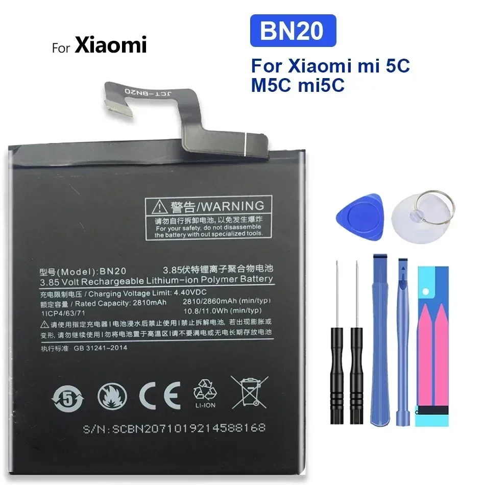 Аккумулятор BN20 2810 мАч для Xiaomi 5C Mi5C M5C высококачественные сменные аккумуляторы