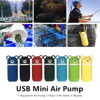 7 colors usb oxygen air pump mute energy saving supplies portable mini aquatic terrarium home fish tank accessories