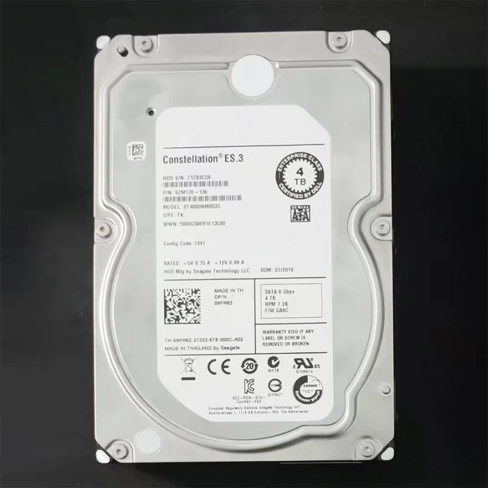 ST4000NM0033 Жесткий диск 4T 7 2K SATA 3 5 дюйма 128M HDD для Inspur