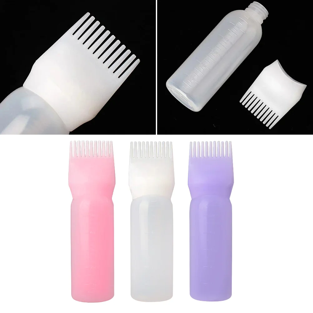 

Hair Bottle Comb Applicator Dye Bottles Salon Liquid Root Perm Applicators Coloring Hairdressing Color Brush Scalp Oil Storage