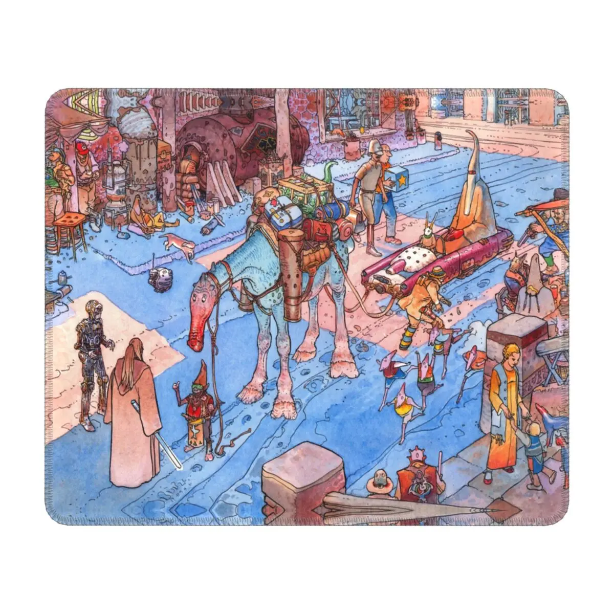 Moebius Incal манга геймерский коврик для мыши резиновый коврик для мыши Lockedge офисный ноутбук ПК джинсовый Жиро французский художник коврик для мыши