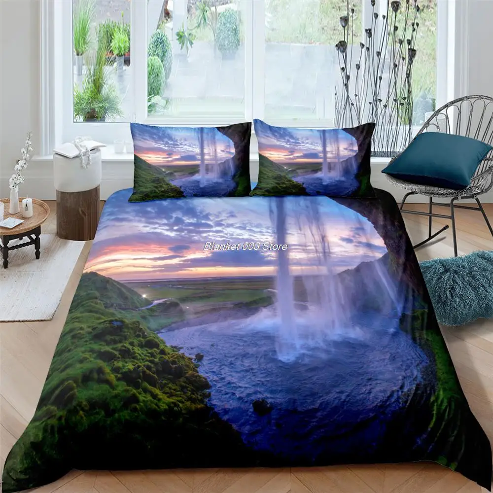 

Beautiful Scenery Bedding Set Bed cover Floral Trees Duvet Cover With Pillowcase 2/3Pcs Home Decor Bedclothes