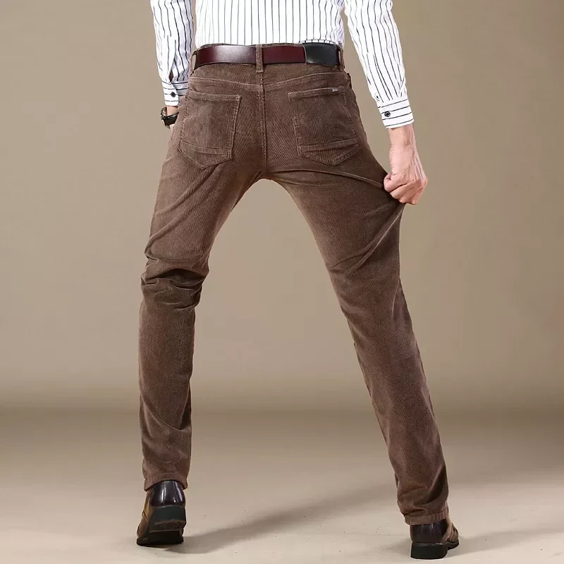 

NEW IN Velvet Corduroy Pants Men Black Brown Thicken Loose Casual Pants Male Trousers Clothes Straight 2023