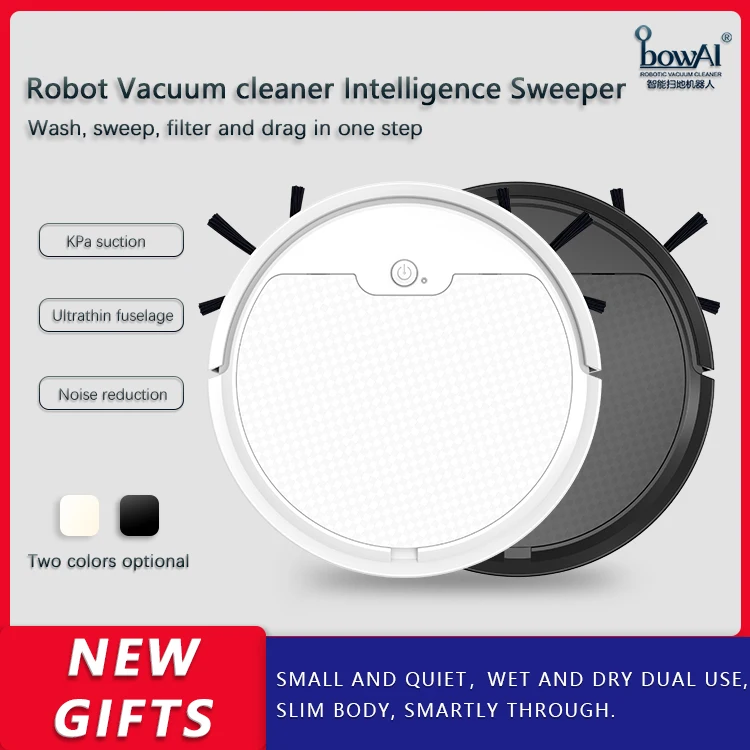 

Obowai 3-In-1 Robot Vacuum Cleaner Wet Dry Mopping Dust Vacuuming Cleaner USB Rechargeable Electric Sweeper Smart Floor Cleaner