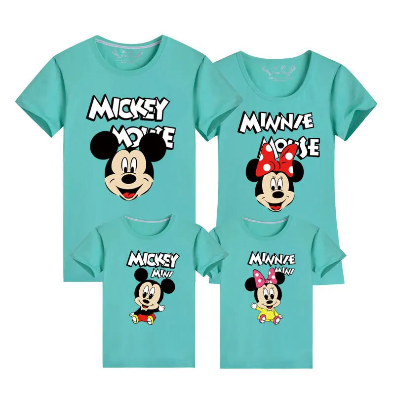 Комплект семейной одежды Disney с Микки Маусом одежда для папы мамы детей футболка