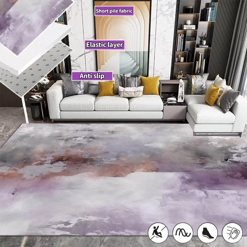 

Pink Abstract Art Carpet Living Room Washable Nordic Decoration Big Size Large Area Rugs 160x200cm Bedroom Non-slip Bedside Mats