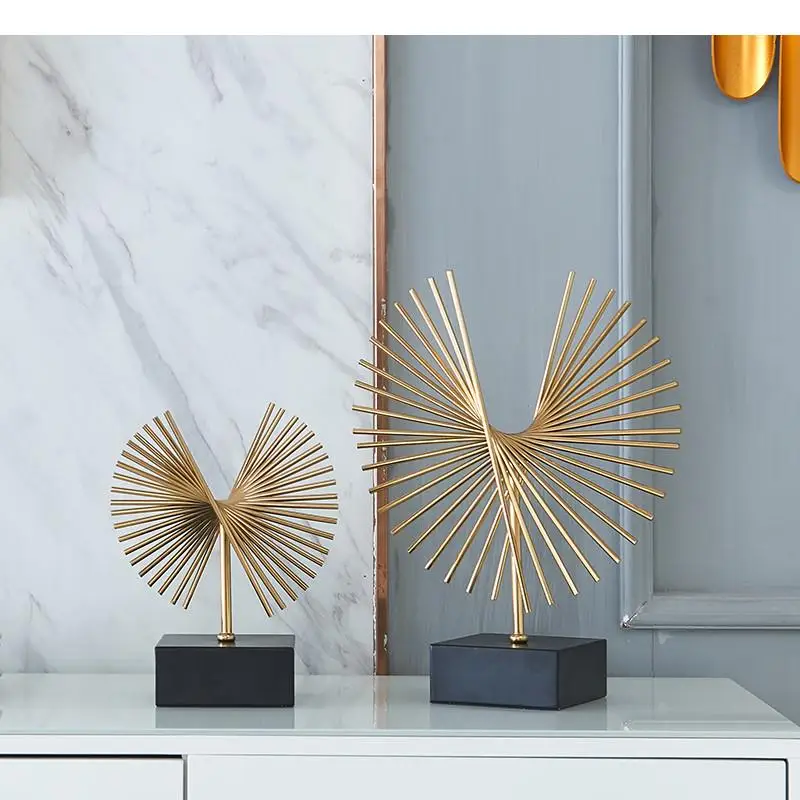 Металлическая мебель для рукоделия абстрактная золотая геометрическая линия