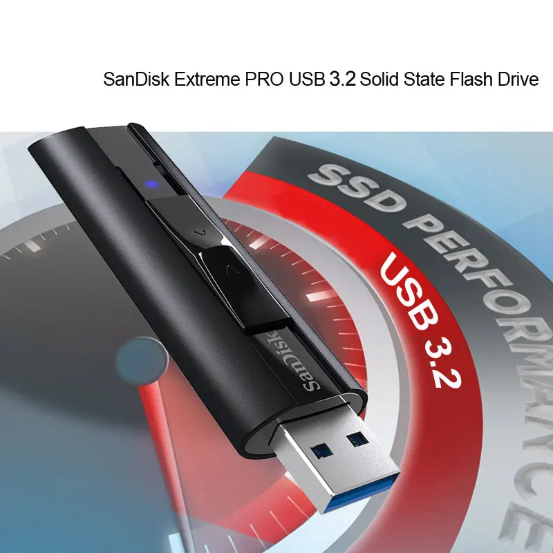 SanDisk Extreme PRO USB 3 2 твердотельный флеш-накопитель 128 ГБ 256 512 1 ТБ до 420 Мб/с SDCZ880 U диск