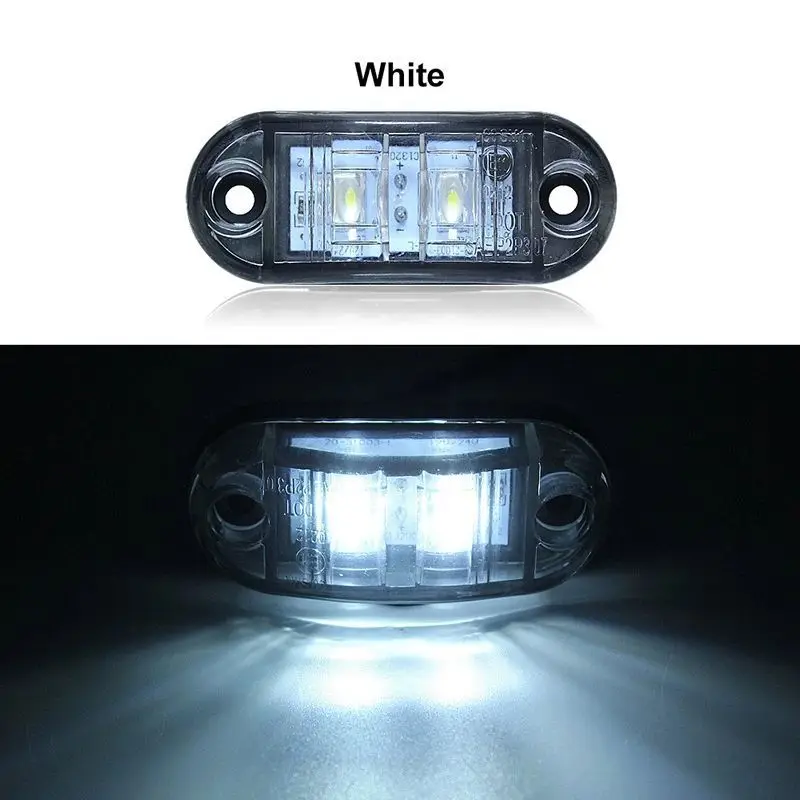 

2pcs 12V / 24V LED Side Marker Lights Car External Lights Warning Tail Light Auto Trailer Truck Lorry Lamps