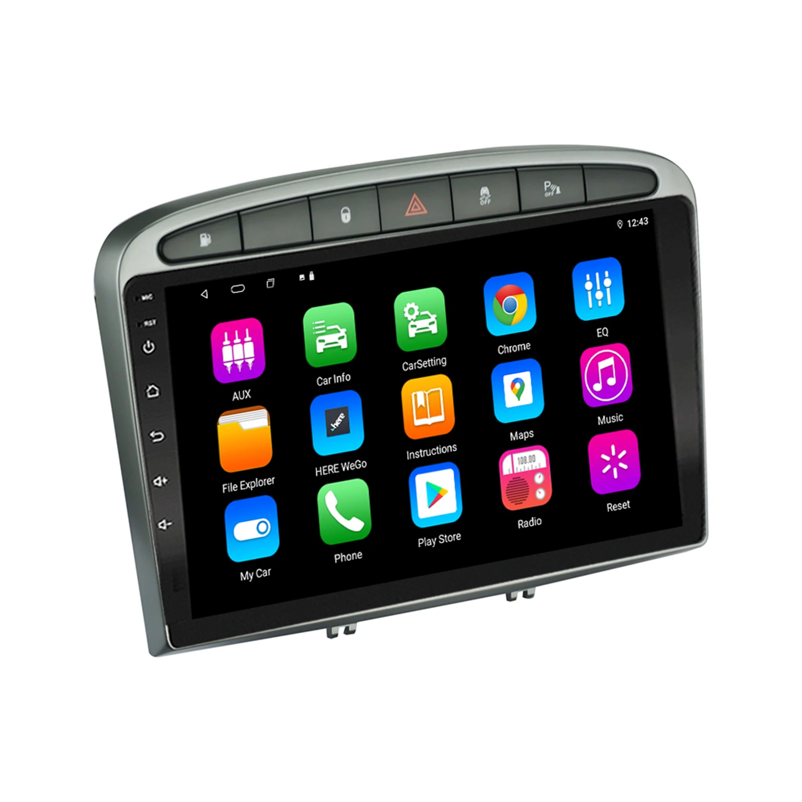 EzoneTronics CarPlay Android радио для Peugeot 308/408 2010-2016 HD GPS навигация Bluetooth USB плеер