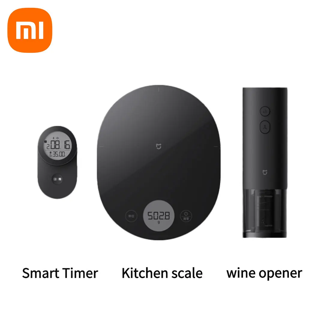 

NEW Xiaomi Mi Mijia 3 in1 Kitchen Tool Set Electronic Kitchen Scale Smart Timer work with mi home app Electric Wine Opener