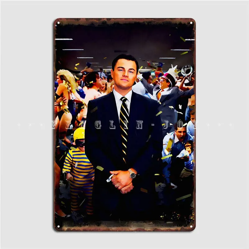 

The Wolf Of Wall Street Metal Plaque Poster Cinema Garage Cave Pub Customize Wall Decor Tin Sign Posters