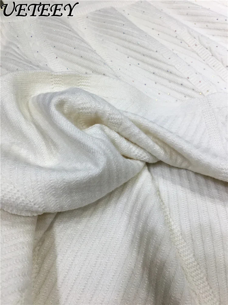 Тяжелая промышленность Hot Diamond Тонкая черная трикотажная юбка с эластичной