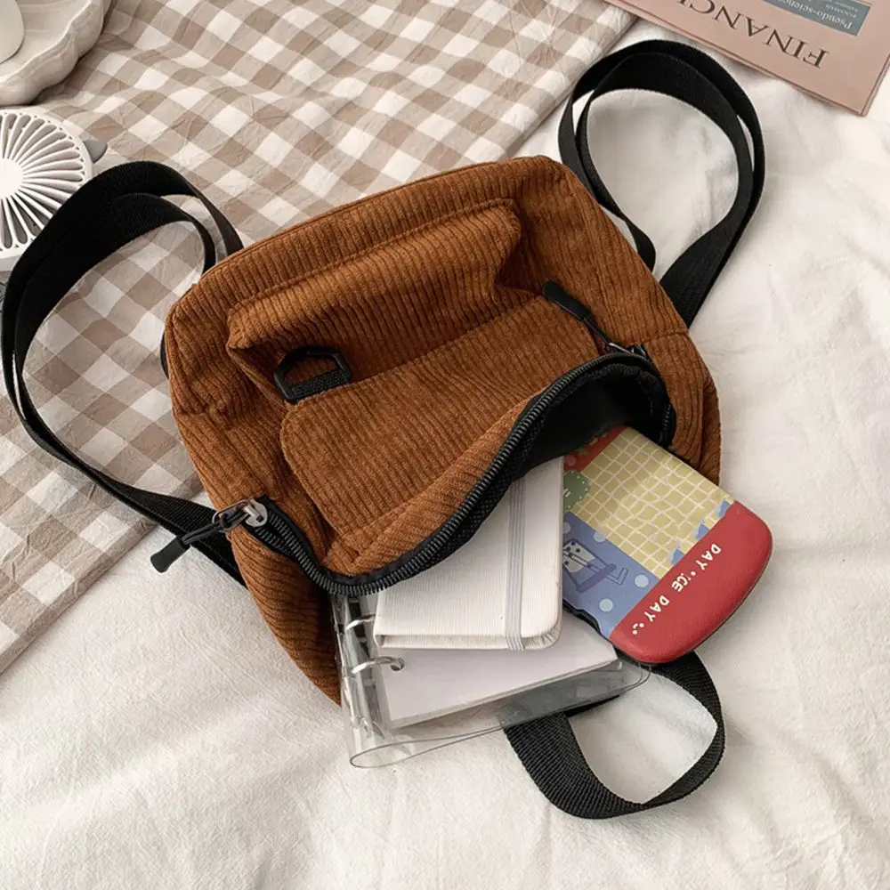 Модный женский вельветовый рюкзак с регулируемым ремешком