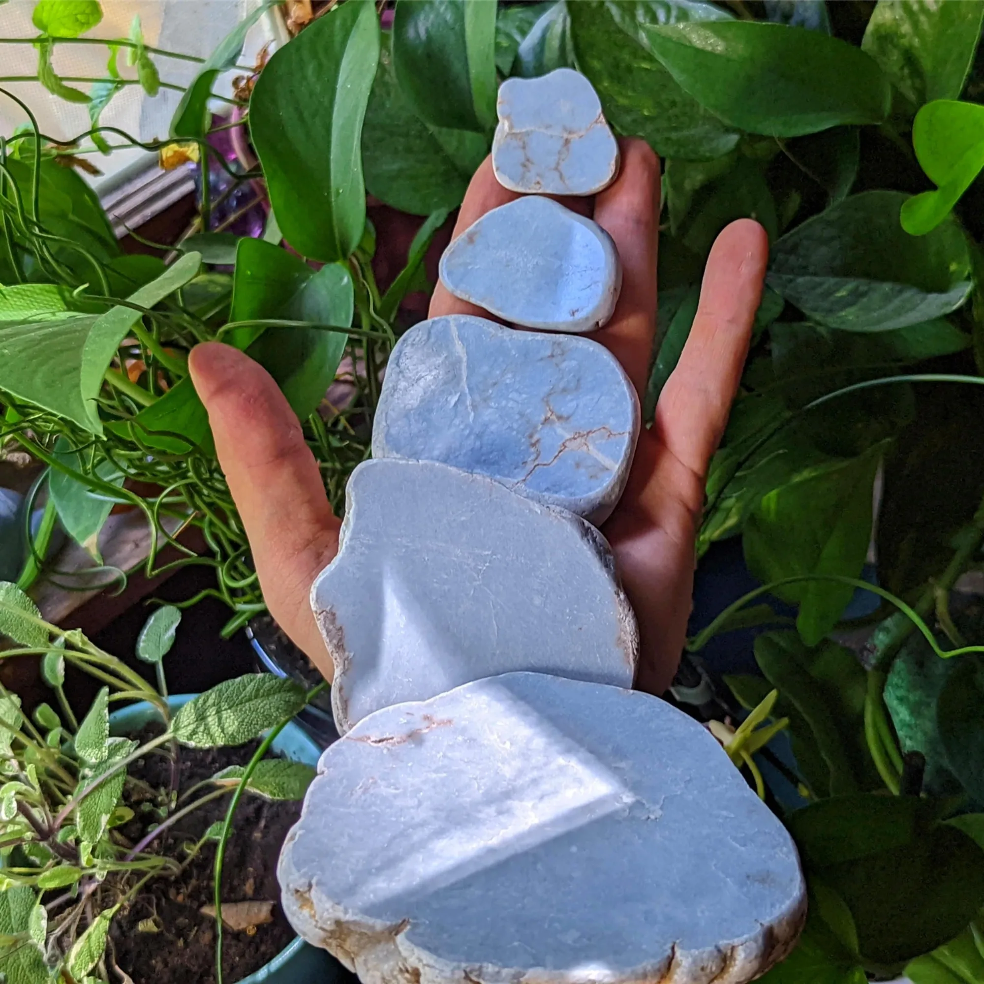 

Ломтик необработанного синего ангелита