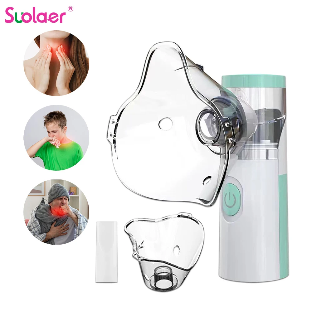 

Portable Silent Mesh Handheld Nebulizer Asthma Inhaler Atomizer Upgraded Mini Portable Nebulizer Humidifier Children Health Care