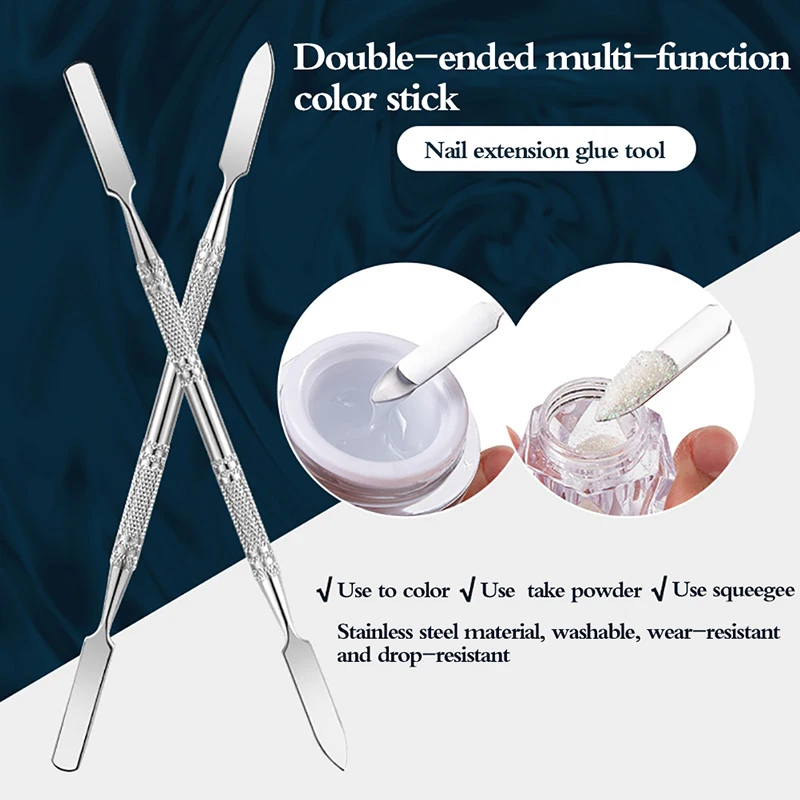 

1Pcs Stainless Steel Dual Heads Makeup Toner Spatula Mixing Stick Foundation Cream Mixing Tool Cosmetic Make Up Tool