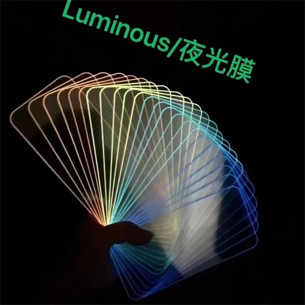 Luminous Tempered Glass 9H Screen Protector Fluorescent Film For iPhone 14 Pro Max 13 Mini 12 11 XS XR X 8 7 6 Plus