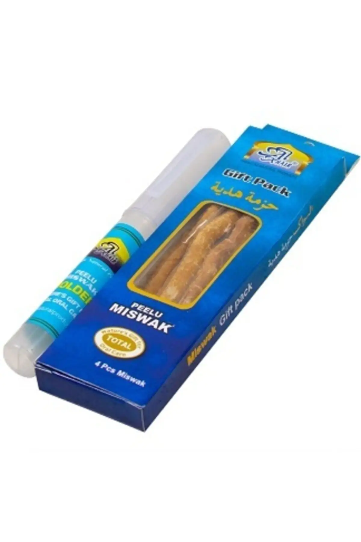 

16 Pcs Miswak Medium Vacuum Package Practical Storage Container with Gift Fresh Natural Vegan Helal White and Healthy Teeth