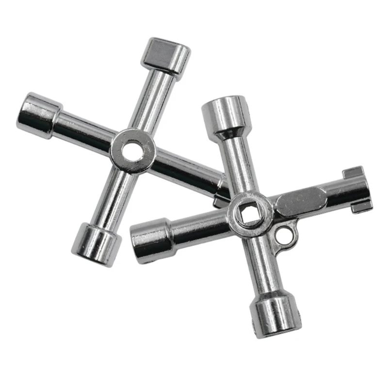 

4 Way Universal Wrench for Train Electrical Elevator Cabinet Wrench Replacement