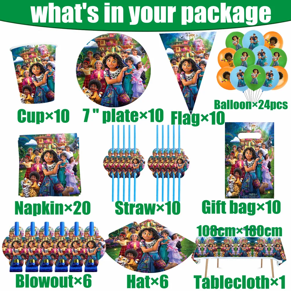 Набор одноразовой бумажной посуды Disney праздвечерние чные украшения для детского