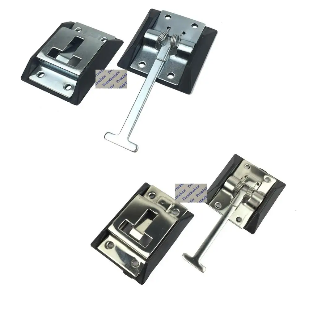 

2Pcs/Lot T Shape Truck Van Trailer Spring Loaded Door Latch Catch Holder Stop Iron 304 Stainless Steel