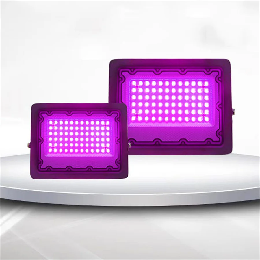 

30/100W LED UV Black Light 395nm Blacklight Flood Light IP65 Waterproof Stage Lamp Purple Light For Party Dance Nightclub Decor