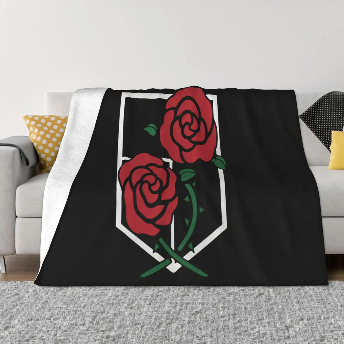 Аниме Манга из аниме атака на Титанов черно-белое одеяло A983 в стиле обычной науки