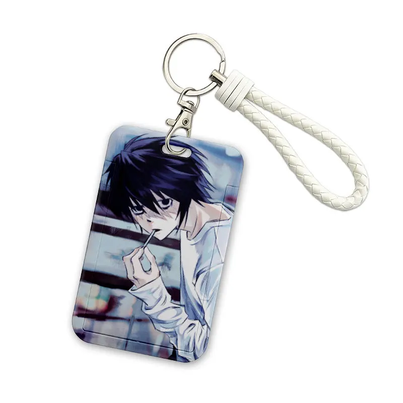2023 110*70mm Japanese Anime Death Note Lanyard ID Card Badge Holder with Keychain Keyring Gift No.1-No.28