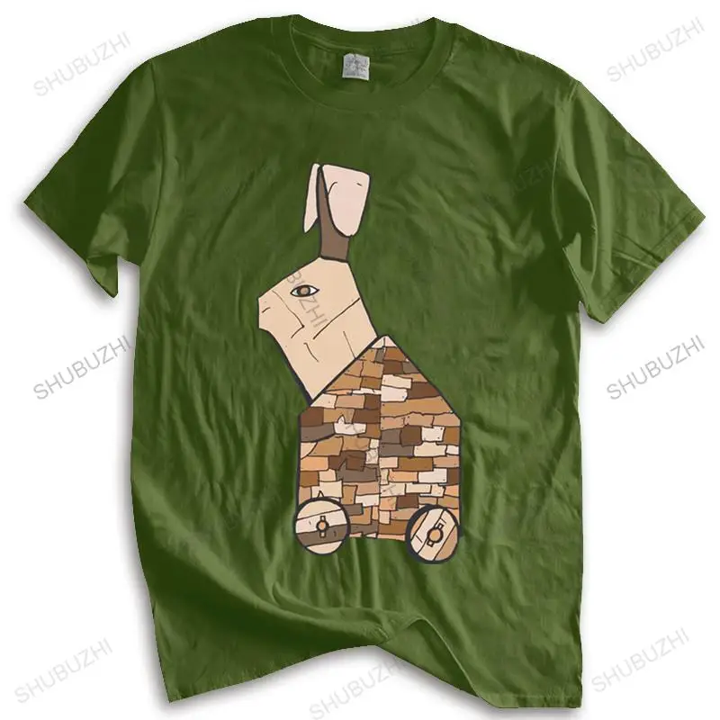 

t shirt mens loose INSPIRED BY MONTY PYTHON T SHIRT TROJAN BUNNY CLASSIC TV COMEDY T SHIRT new fashion tee-shirt man tee