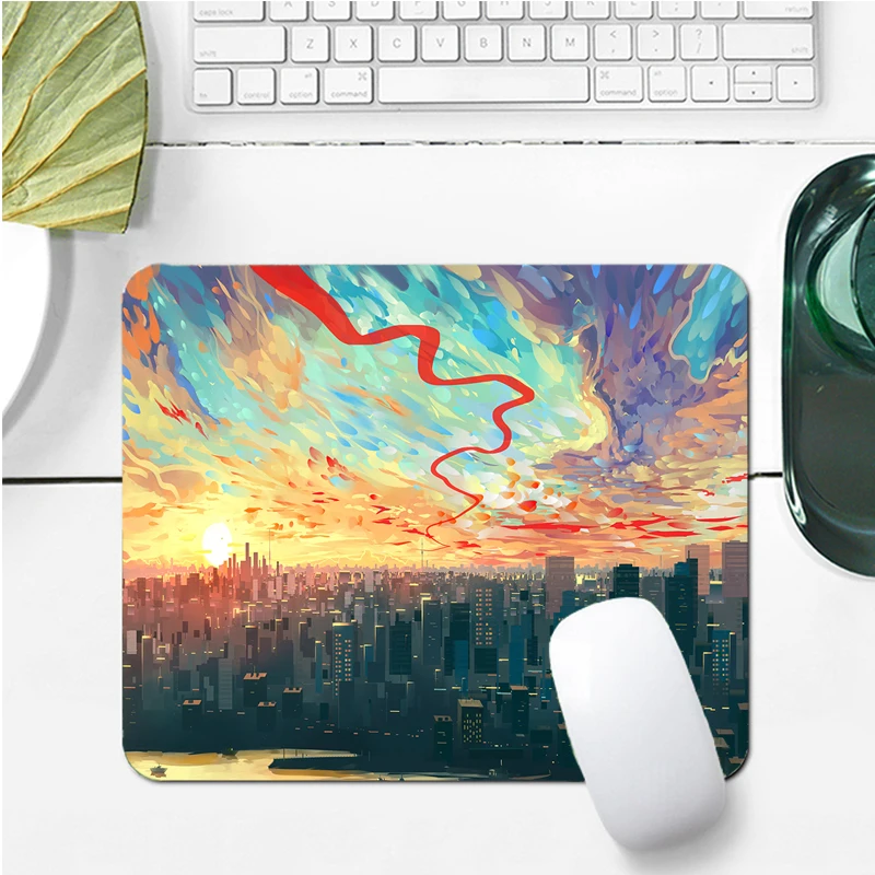 

Mini office game Mousepad dormitory office study desk Computer keyboard Mousepad small round cartoon animation game Mousepad