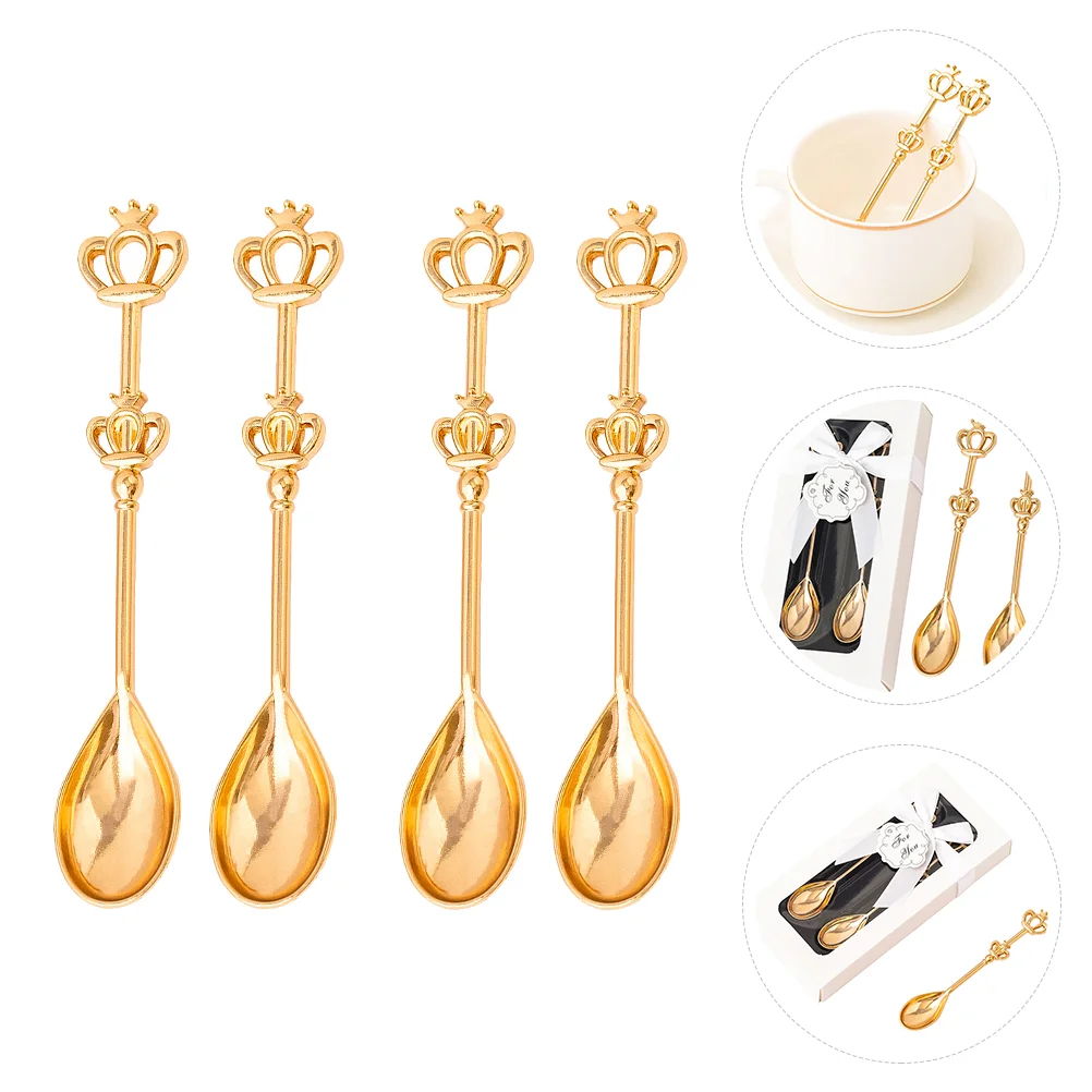 

Spoon Spoons Espresso Sugar Tea Ice Coffee Tasting Dinner Yogurt Metal Baby Stainless Favor Party Gold Steel Cream Gift