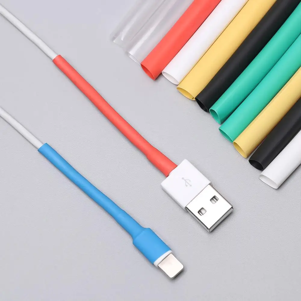 Sleeve Winder Colorful USB Cable Protector Heat Shrink Tube Saver Cover Wire Organizer For iPad iPhone 5 6 7 8 X XR XS