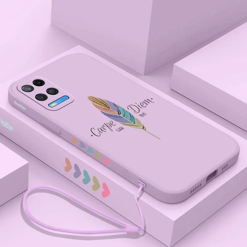 

Feather Love Phone Case For Xiaomi Mi CC9 12 12X 11 11T 8 9 9T 10 10T Pro Lite Ultra SE CC9e 5G Liquid Silicone Cover with Strap