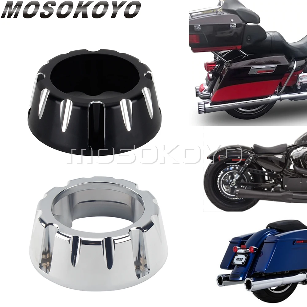 Фото Накладки на выхлопные трубы (заглушки) для Harley Dyna Super Glide FXD, Low Rider FXDL, Street Bob FXDB, FXDBB, Softail №2