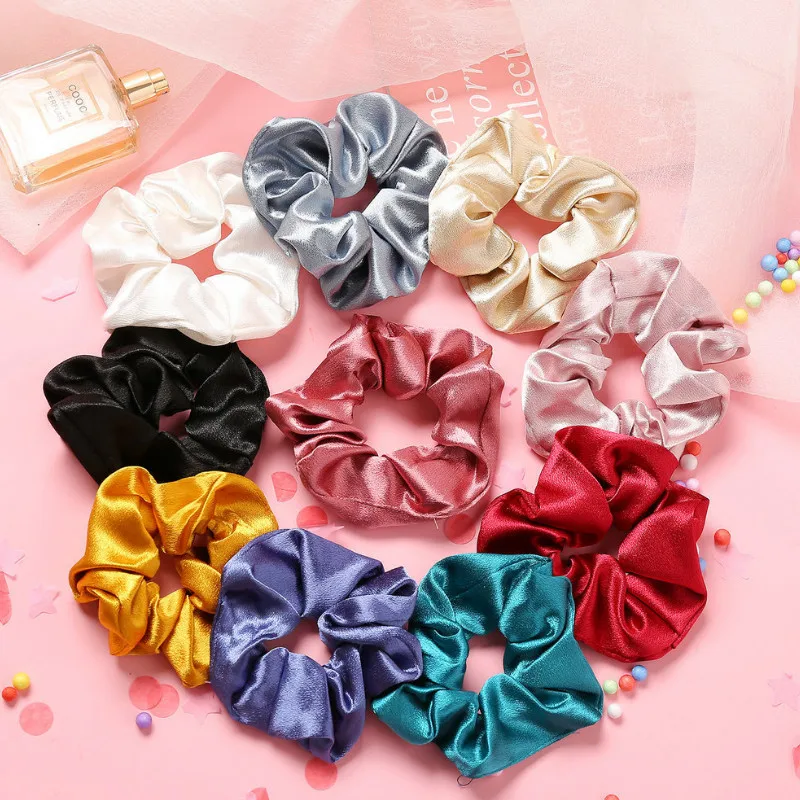 

Fashion Large Intestine Hair Ring for Women Girls Korean Solid Color Elastic Ponytail Holder Rope Accessories
